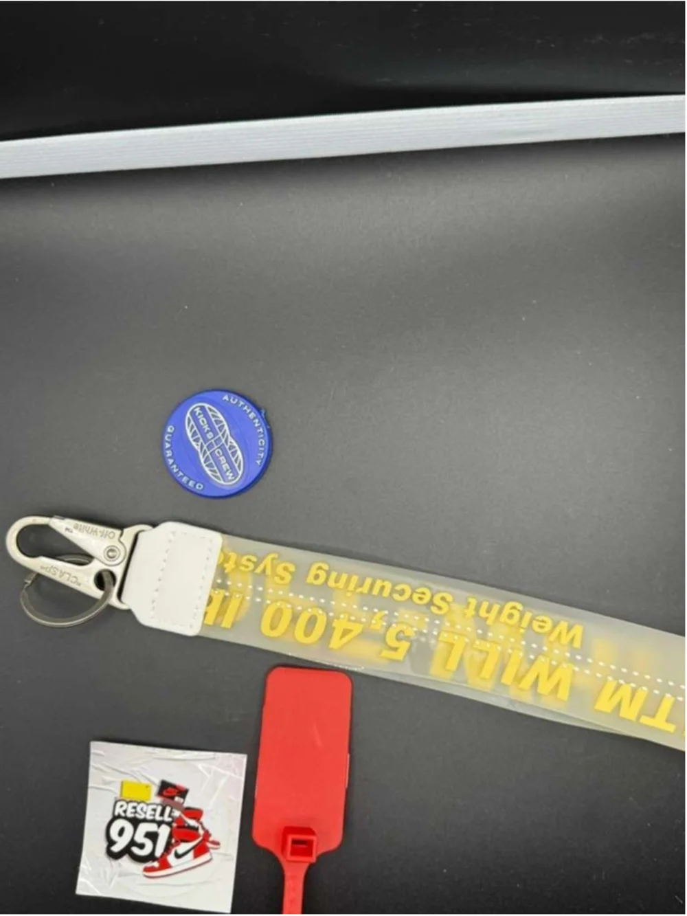 Original Off-White Virgil Abloh Industrial Lanyard Keychain Red 2013 Collectible
